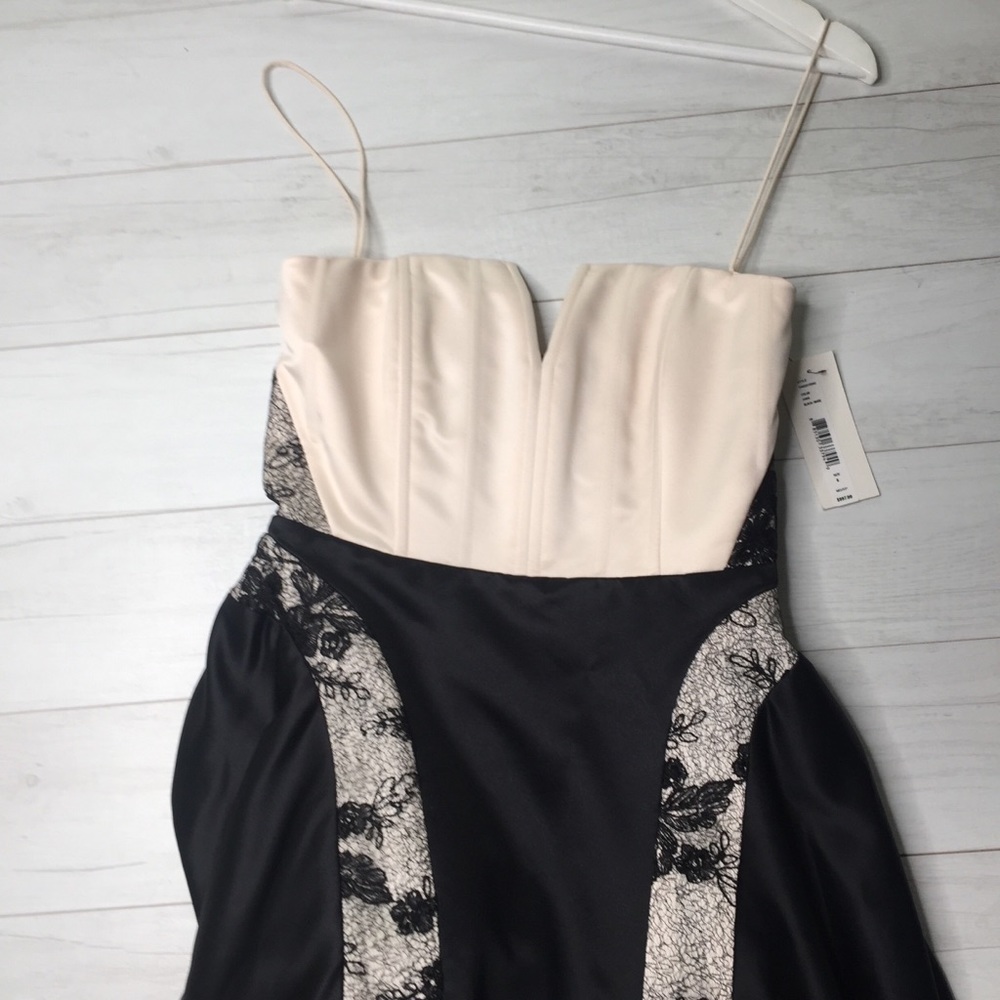 Alice+Olivia Gown Black Nude strapless Sz 6 NWT - Picture 3 of 5